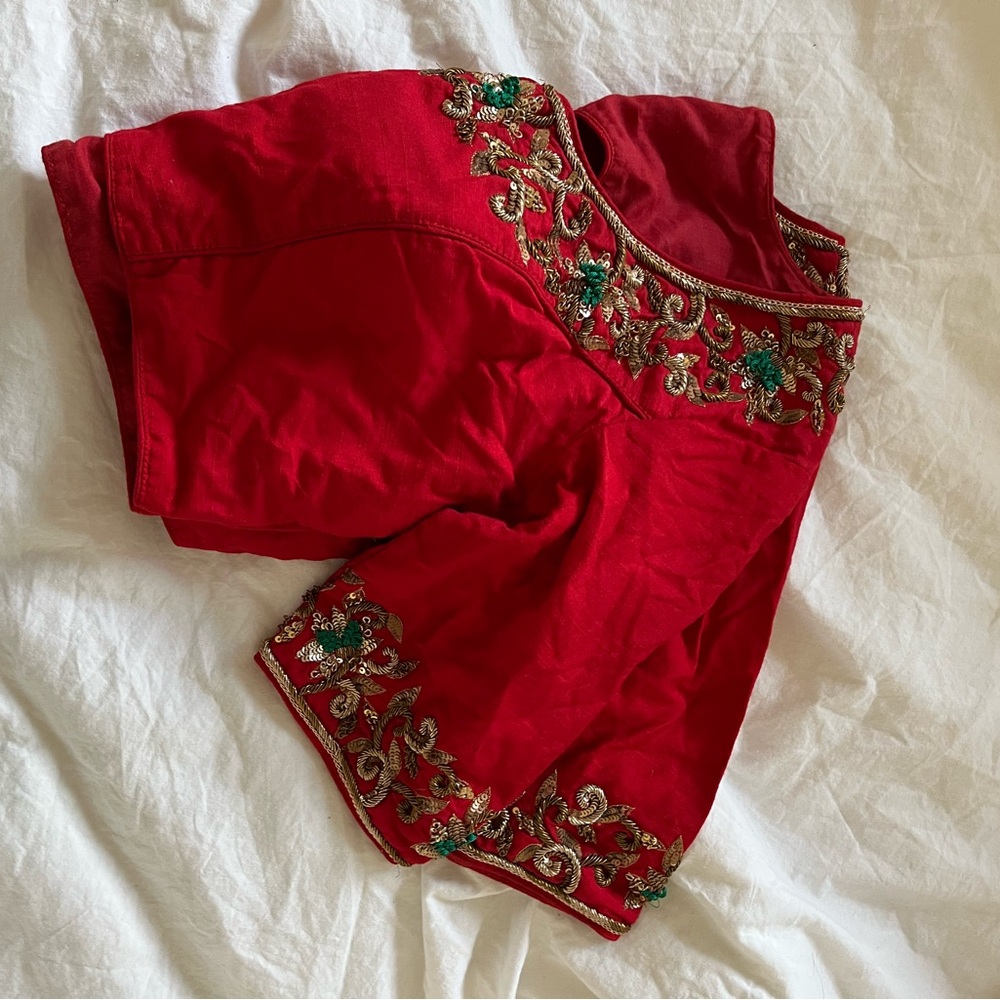 New designer heavy embroidered Indian Pakistani padded blouse for Sari & lehenga - Picture 9 of 10